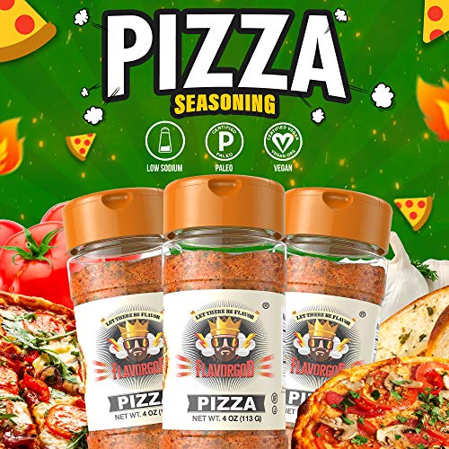 Healthy Flavorgod Pizza Seasoning - Zero Calories, Low Sodium, Z Healthy Flavorgod Pizza Seasoning - Zero Calories, Low Sodium, Z
