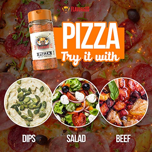 Healthy Flavorgod Pizza Seasoning - Zero Calories, Low Sodium, Z Healthy Flavorgod Pizza Seasoning - Zero Calories, Low Sodium, Z