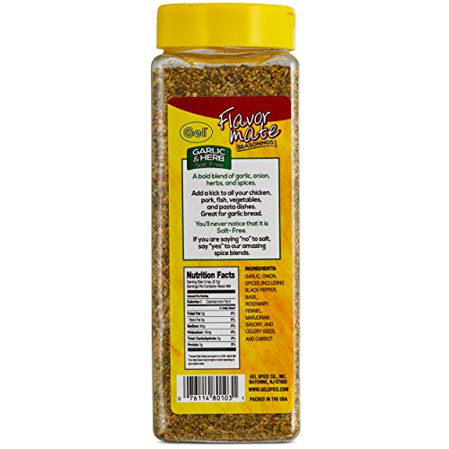 Flavor Mate Garlic &Amp; Herb No Msg Salt Free Seasoning - 16 Oz - C