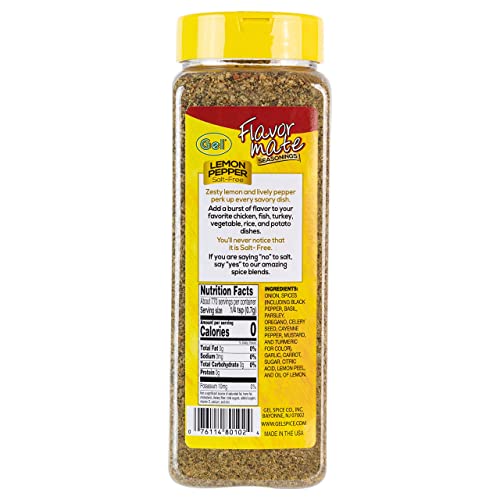 Flavor Mate No MSG Salt Free Seasoning - 19 oz - Club Size Lemo...