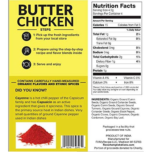 Butter Chicken Curry Indian Food Spices By Flavor Temptations. H