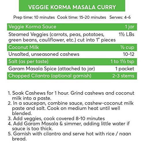 Veggie Korma Or Kurma Indian Curry Sauce Plus Garam Masala Powde
