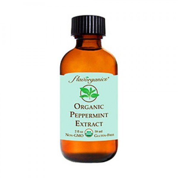 Flavorganics Organic Peppermint Extract, 2-Ounces Glass Bottles