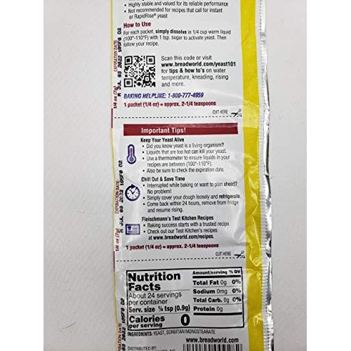 Fleischmanns, Active Dry Yeast, 0.75 Oz 3 Ct - Set Of 3
