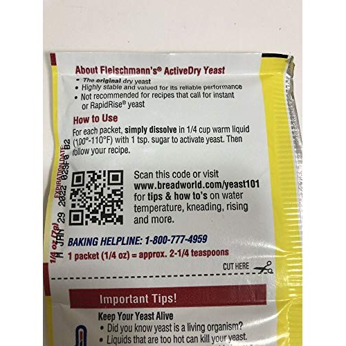 Fleischmanns Active Dry Yeast Original 2 Packs Of 3 1/4 Oz Pack