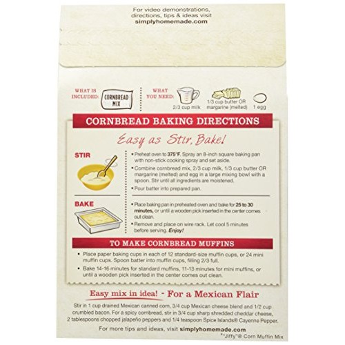 Fleischmanns, Simply Homemade Cornbread Mix, 15 Ounce Box Pack
