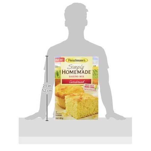 Fleischmanns, Simply Homemade Cornbread Mix, 15 Ounce Box Pack