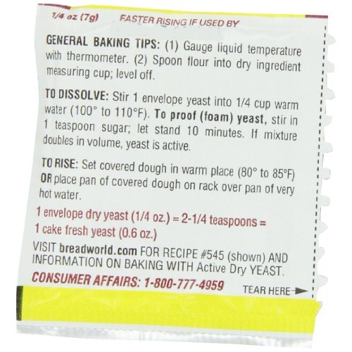 Fleischmanns Yeast Active Dry, 0.75-Ounce Pouches Pack Of 5