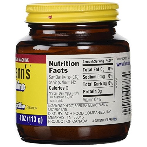 Fleischmanns Yeast For Bread Machines, 4-Ounce Jars Pack Of 3