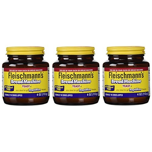Fleischmanns Yeast For Bread Machines, 4-Ounce Jars Pack Of 3