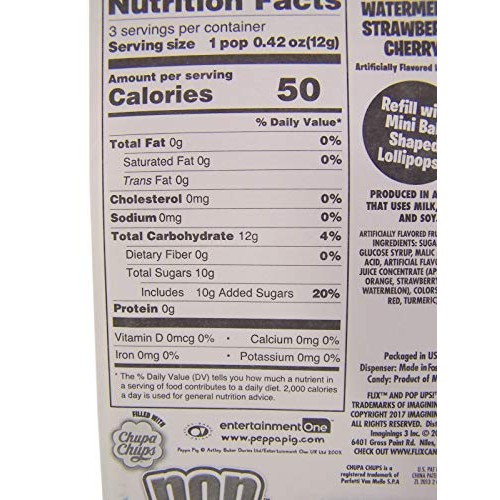 Peppa Pig Pop Ups Lollipops With 3 Assorted Flavor Chupa Chups,