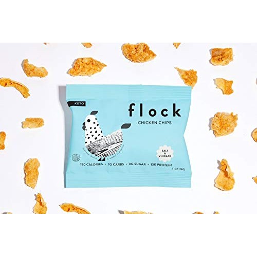 Flock Keto Chicken Skin Chips | 100% Real Chicken | Low Carb, Hi