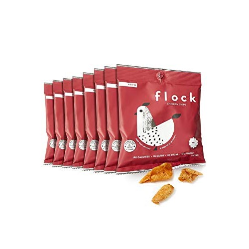 Flock Keto Chicken Skin Chips | 100% Real Chicken | Low Carb, Hi
