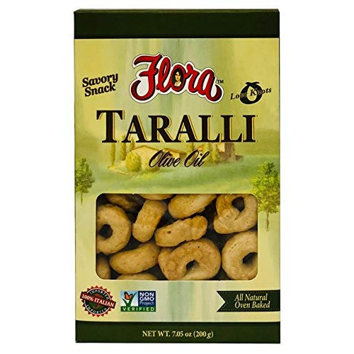 Taralli By Flora 8.5Oz - Italian Snack Cracker - All Natural Ove