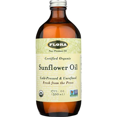 Flora Organic Sunflower Oil 17 Oz- 100% Pure Cold Pressed Artisa