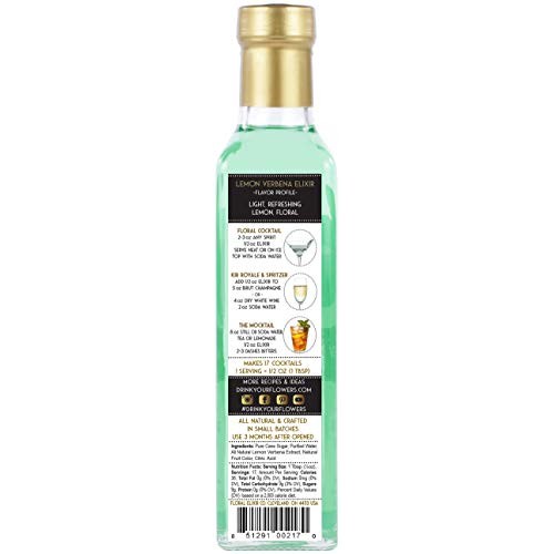 2 Pack All Natural Lemon Verbena Syrup For Cocktails &Amp; Sodas