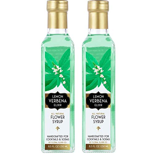 2 Pack All Natural Lemon Verbena Syrup For Cocktails &Amp; Sodas