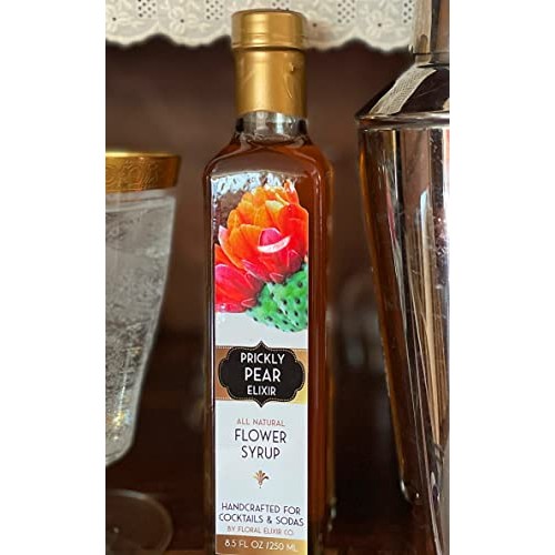 Floral Elixir Co. Prickly Pear Elixir - All Natural Syrup For Co Floral Elixir Co. Prickly Pear Elixir - All Natural Syrup For Co