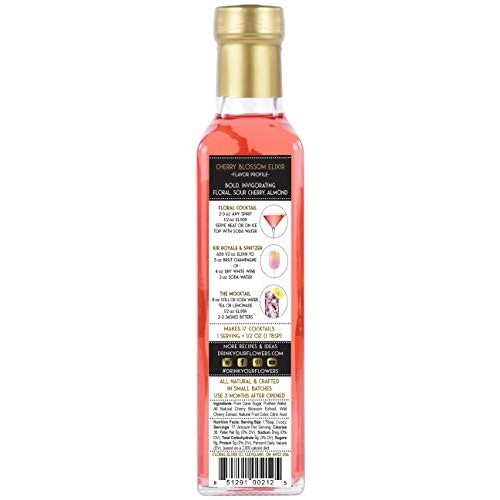 Floral Elixir Co. Cherry Blossom Elixir - All Natural Syrup For