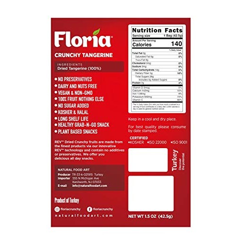 Dried Tangerine Fruit Chips And Crisps, No Sugar Added Dried Fru