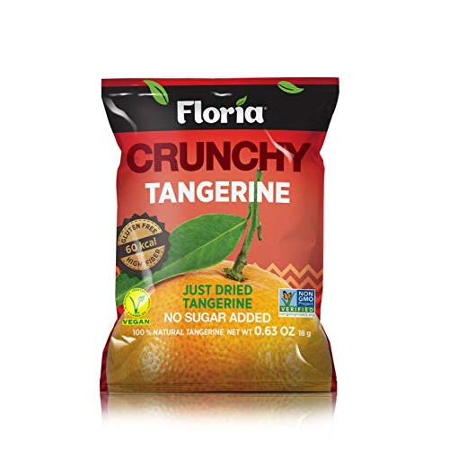 Natural Healthy Snacks, Dried Tangerine Fruit Crisps, No Sugar A