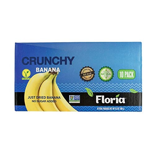 Natural Healthy Snacks, Dried Banana Fruit Crisps, No Sugar Adde