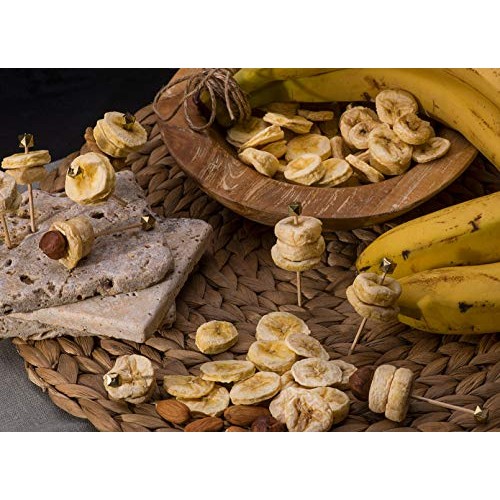 Natural Healthy Snacks, Dried Banana Fruit Crisps, No Sugar Adde