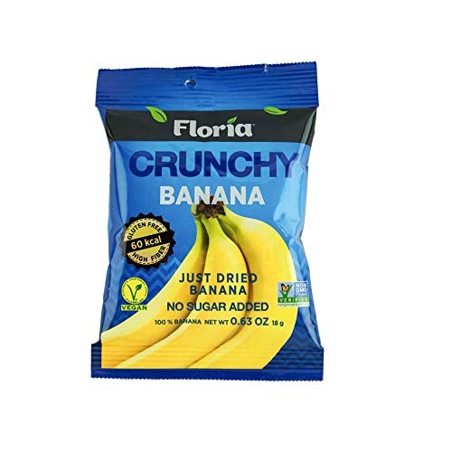 Natural Healthy Snacks, Dried Banana Fruit Crisps, No Sugar Adde