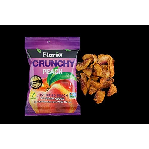 Natural Healthy Snacks, Dried Peach Fruit Crisps, No Sugar Added