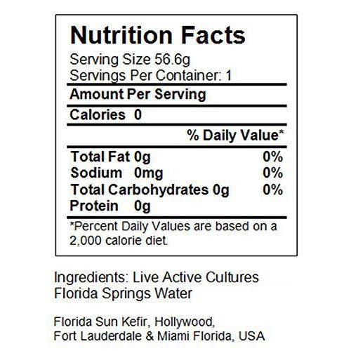 8 Tablespoons Of Florida Sun Kefir Water Kefir Grains W/ 4 Brewi