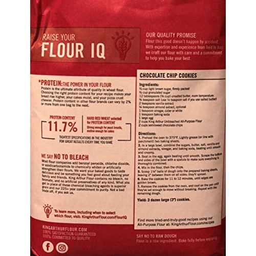 King Arthur Flour, Unbleached Flour, 20 Lb 4 Pack 5 Lb Each