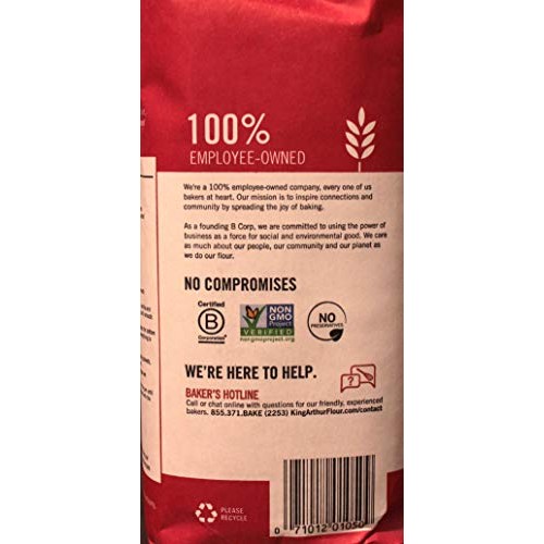 King Arthur Flour, Unbleached Flour, 20 Lb 4 Pack 5 Lb Each