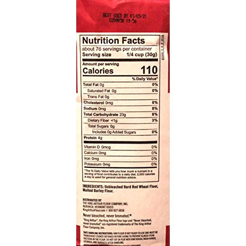 King Arthur Flour, Unbleached Flour, 20 Lb 4 Pack 5 Lb Each