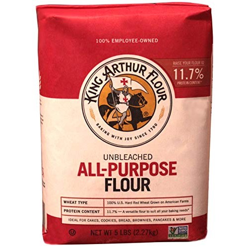 King Arthur Flour, Unbleached Flour, 20 Lb 4 Pack 5 Lb Each