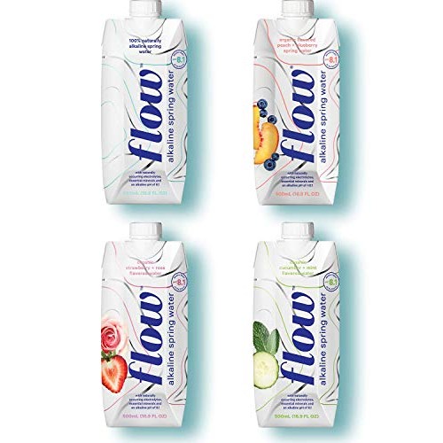 Flow Alkaline Spring Water - Naturally Alkaline Flavored Water W...