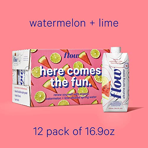 Flow Alkaline Spring Water - Watermelon and Lime Flavored Natura...