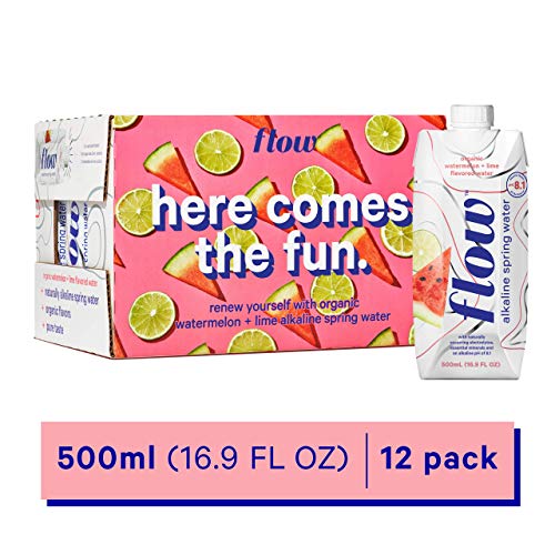 Flow Alkaline Spring Water - Watermelon and Lime Flavored Natura...
