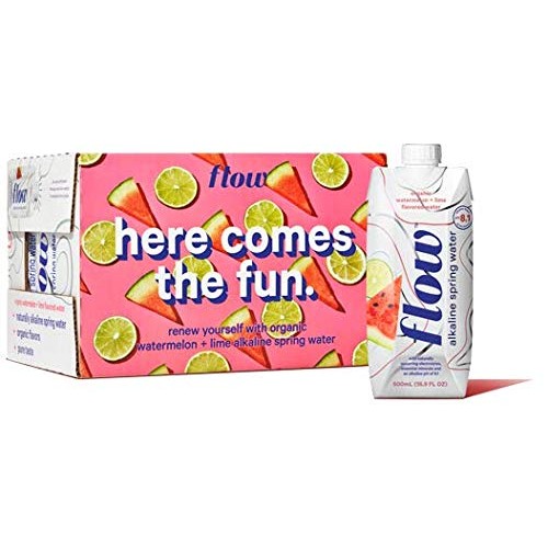 Flow Alkaline Spring Water - Watermelon and Lime Flavored Natura...