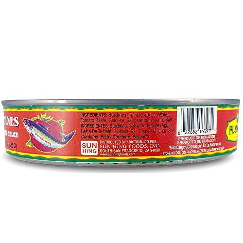Flower Brand Wild Caught Sardines In Tomato Sauce 15 Oz High Pro