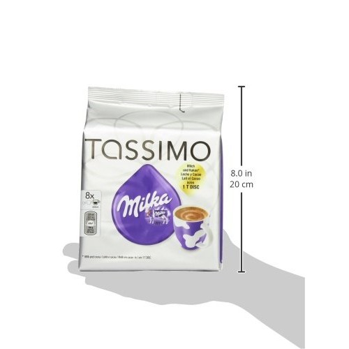 Tassimo Milka Hot Chocolate, 5-Pack, Chocolate, Capsules, 40 T-D