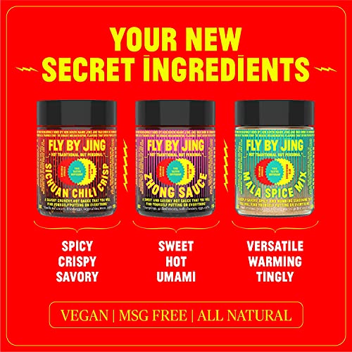 FLYBYJING Triple Threat Variety Pack, Contains Sichuan Chili Cri...