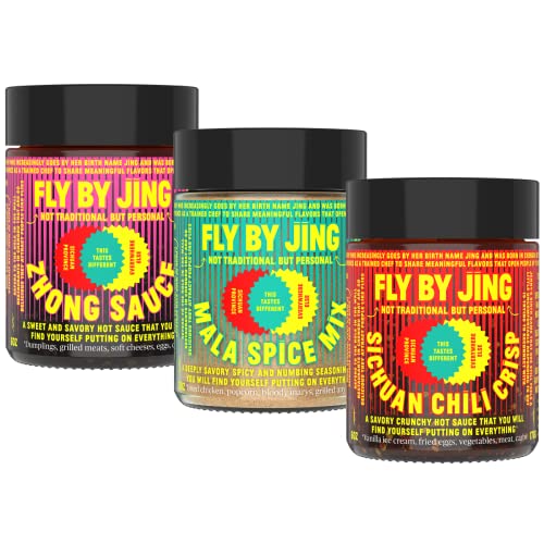 FLYBYJING Triple Threat Variety Pack, Contains Sichuan Chili Cri...