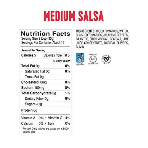 Fody Foods Vegan Medium Salsa Pack | Chunky Tomato Jalapeno Sals