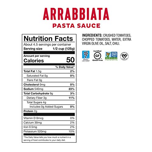 Fody Foods Vegan Pasta Sauce | Arrabbiata Sauce | Low Fodmap Cer