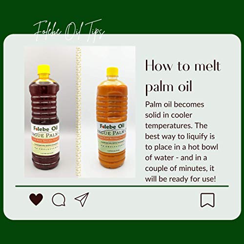 100% Pure Natural Red Palm Oil. 1L. No Cholesterol Cooking Oil W