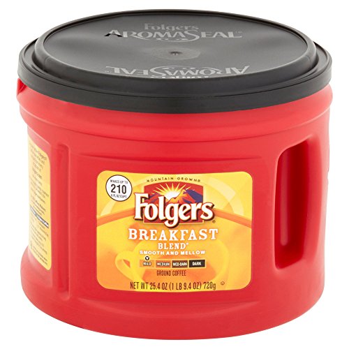 Folgers Breakfast Blend Ground Coffee Mild, 25.4 Oz Pack Of 5