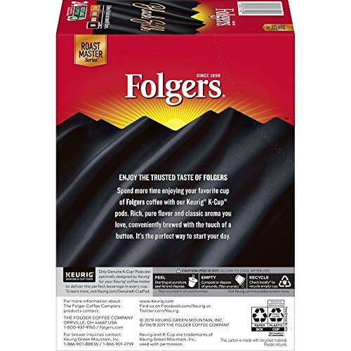 Folgers Black Silk Dark Roast Coffee, 96 K Cups For Keurig Coffe