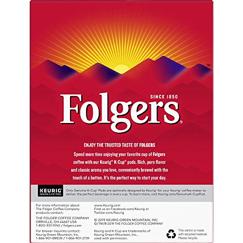 Folgers Classic Roast Medium Roast Coffee, 96 K Cups For Keurig