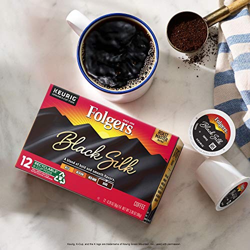 Folgers K Cups Black Silk Dark Roast Coffee, K Cups For Keurig C