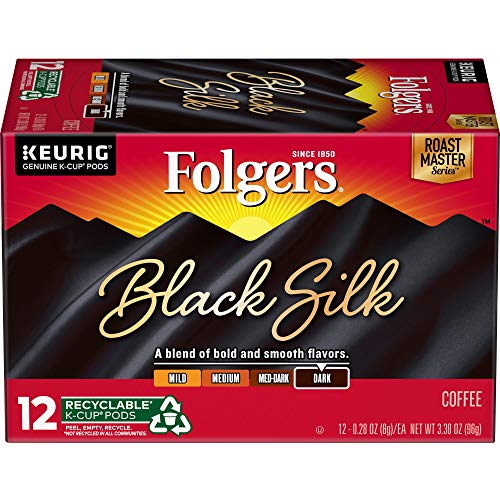Folgers K Cups Black Silk Dark Roast Coffee, K Cups For Keurig C